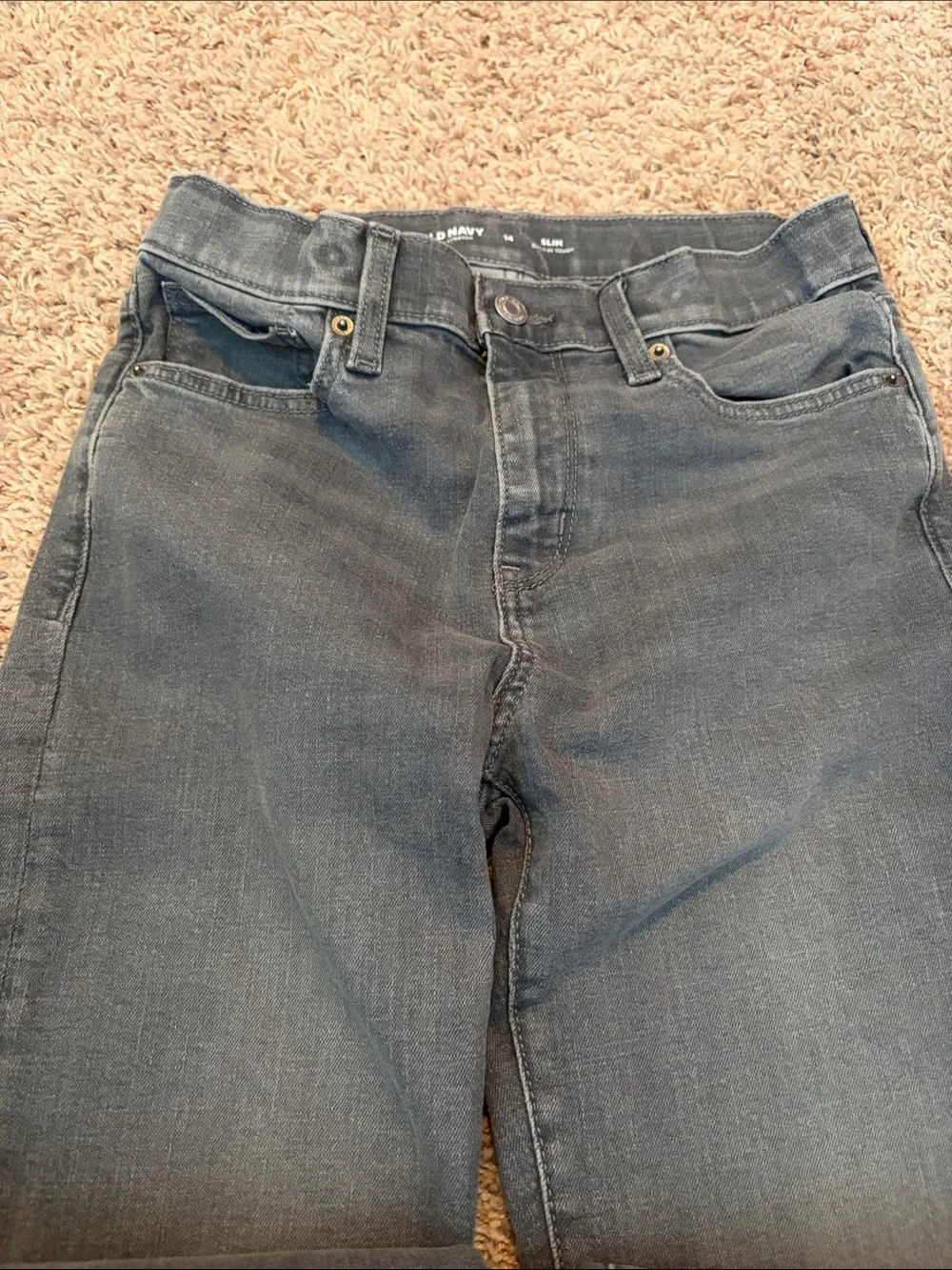 Old Navy Kids Gray Straight-Leg Jeans